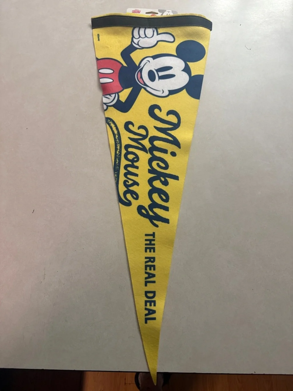 Disney Mickey Mouse Yellow and Navy Felt Pennant Banner